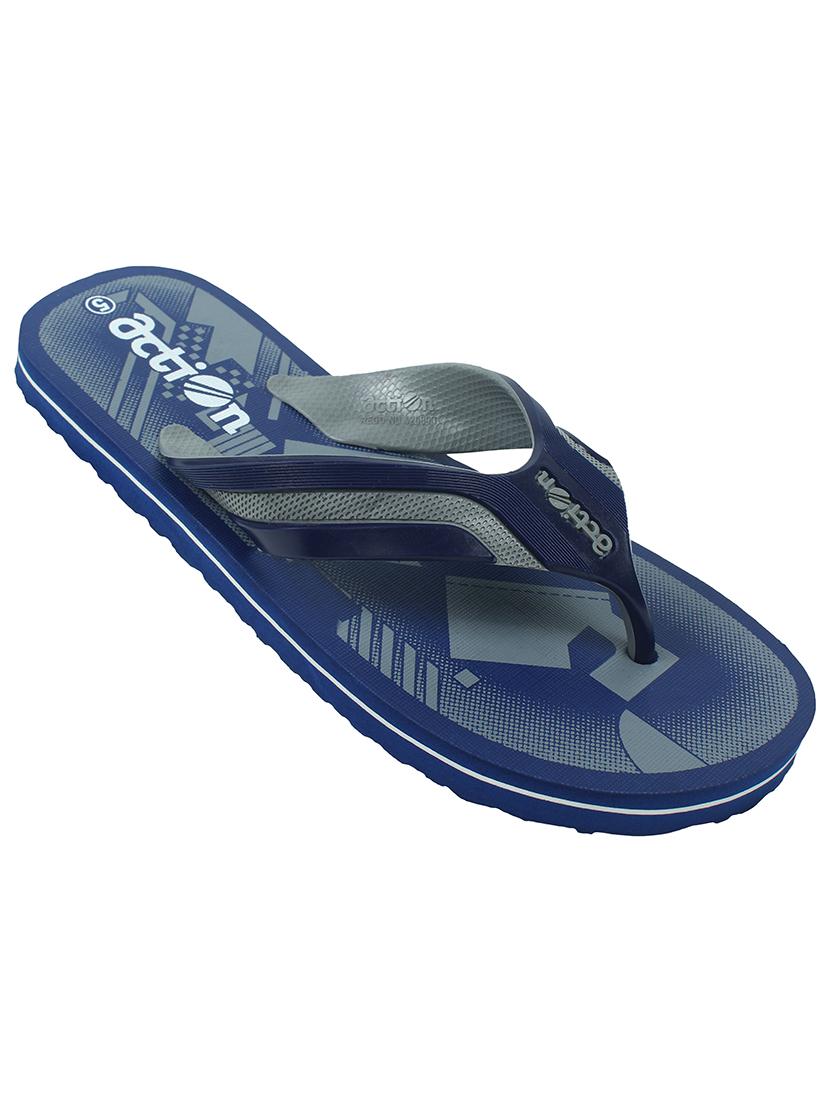 men blue slip on slipper