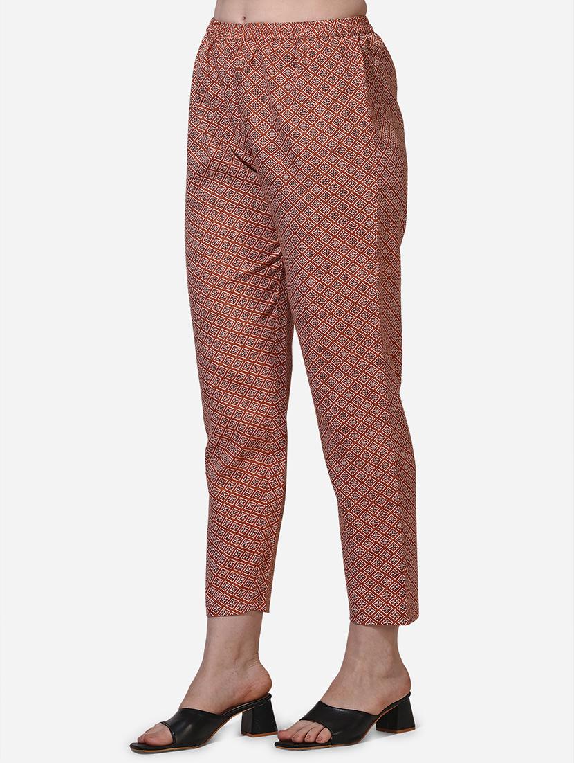 rust printed suit set - 21295882 - Standard Image - 3