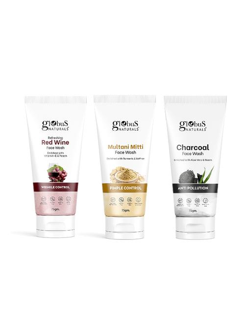set of 3 globus naturals face wash - 21296612 - Standard Image - 0