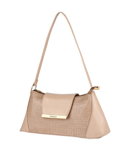 brown leatherette sling bag - 21296614 - Standard Image - 0