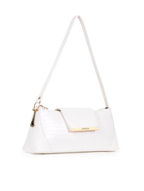 white leatherette sling bag - 21296616 - Standard Image - 0