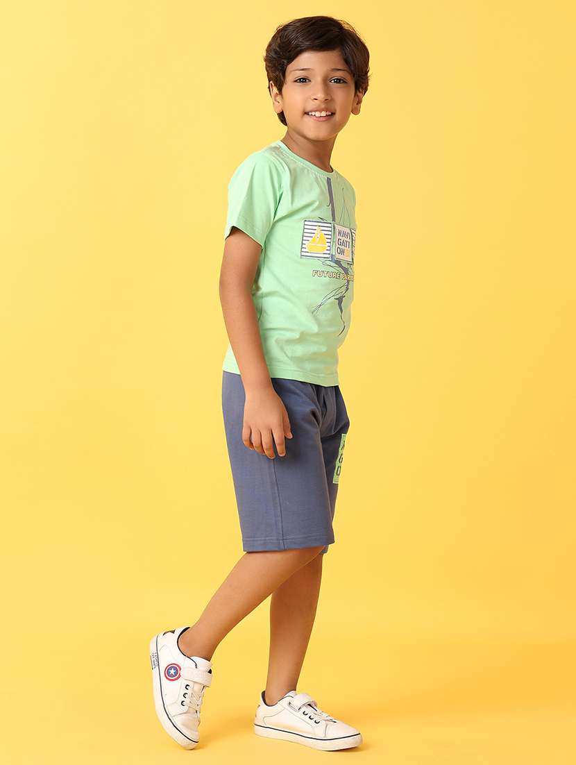 boys printed cotton shorts twin set - 21296847 -  Standard Image - 3