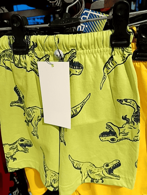 light green cotton single jersey shorts & three fourth - 21296923 - Standard Image - 0