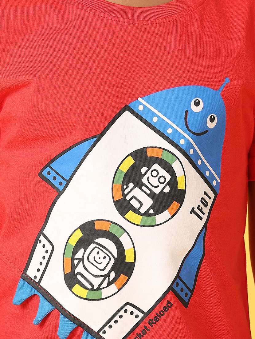 boys printed cotton shorts  twin set - 21296931 -  Standard Image - 5