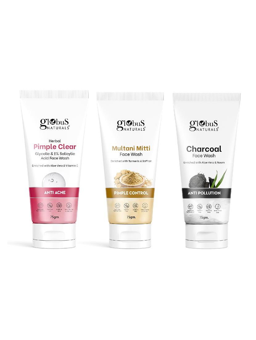 set of 3 globus naturals face wash - 21297118 -  Zoom Image - 0