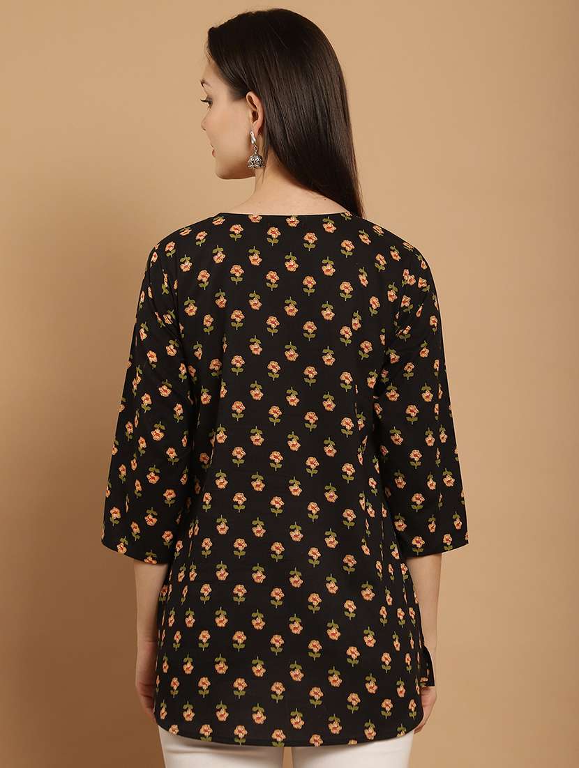 black cotton regular top - 21297463 -  Standard Image - 3