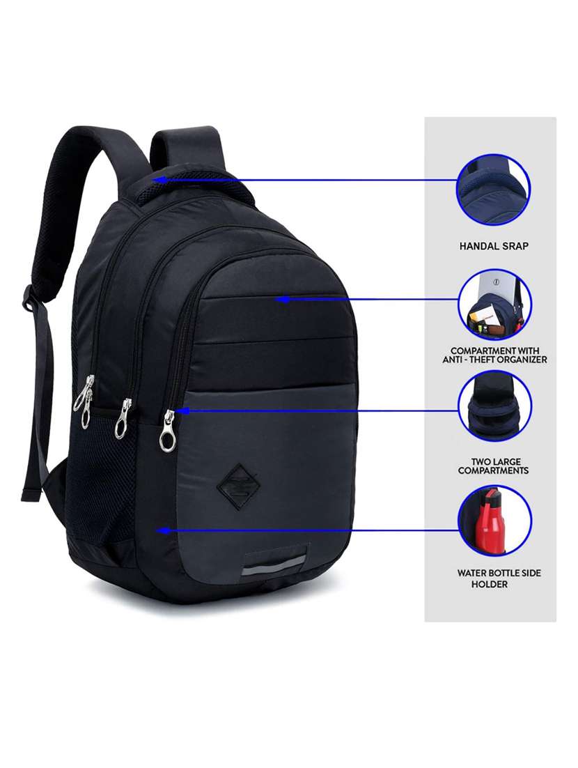 men solid laptop backpack - 21301202 -  Standard Image - 5