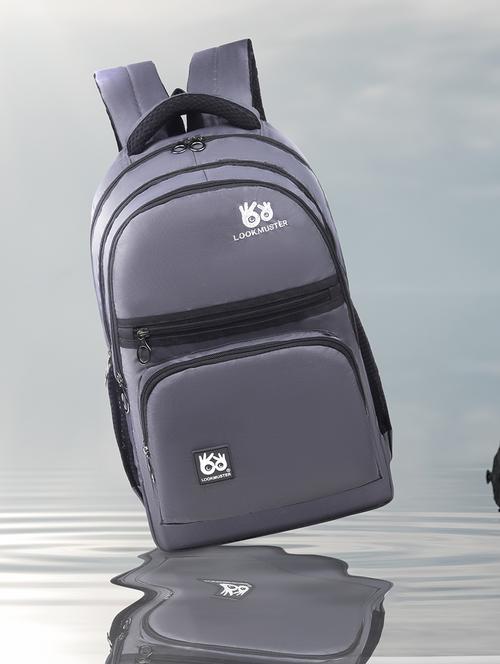 men solid laptop backpack - 21301204 - Standard Image - 0