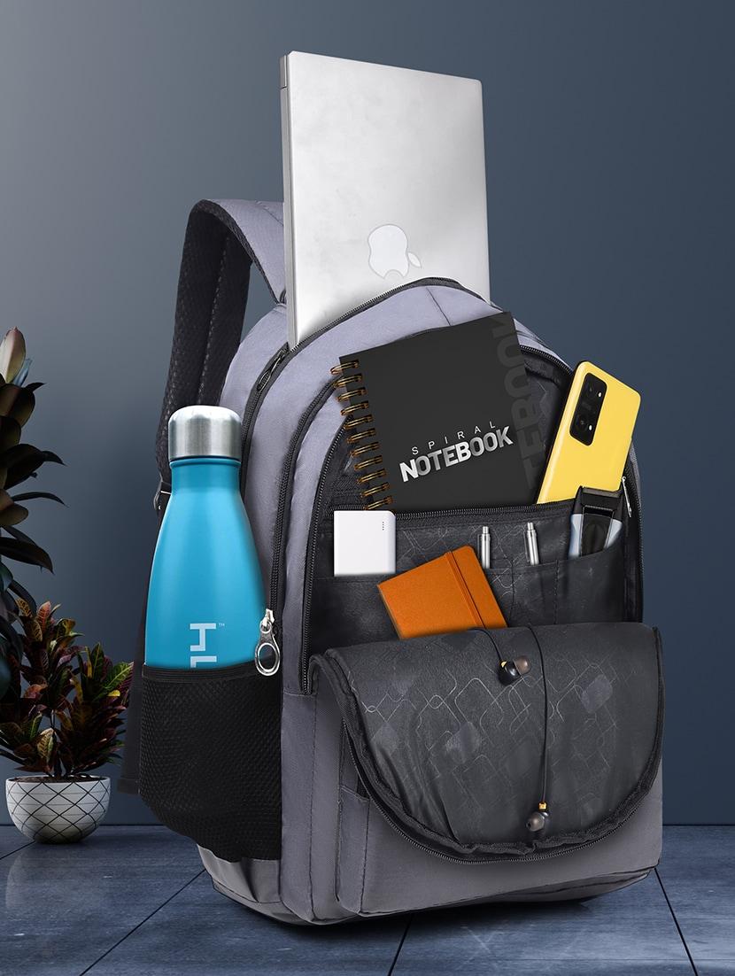 men solid laptop backpack - 21301204 - Standard Image - 3