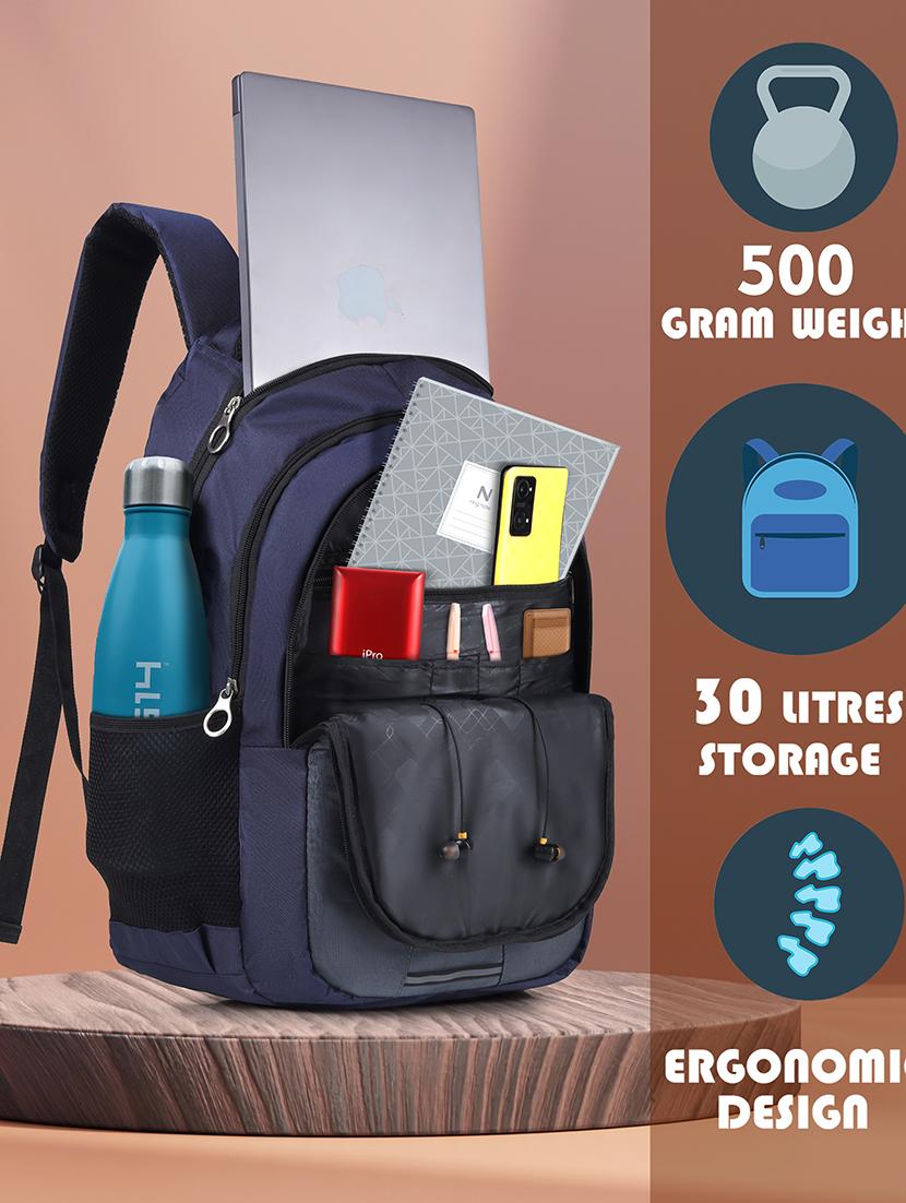 men color block laptop backpack - 21301215 - Standard Image - 3
