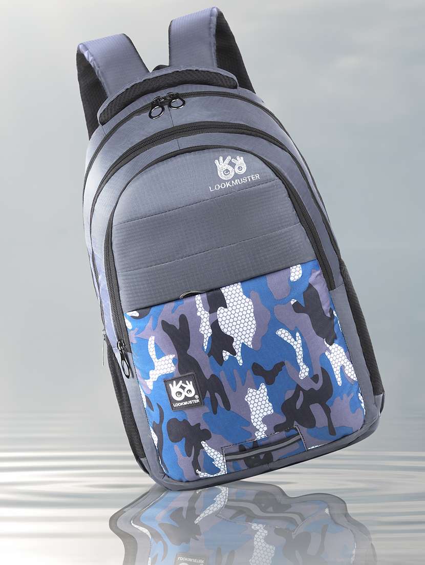 men printed laptop backpack