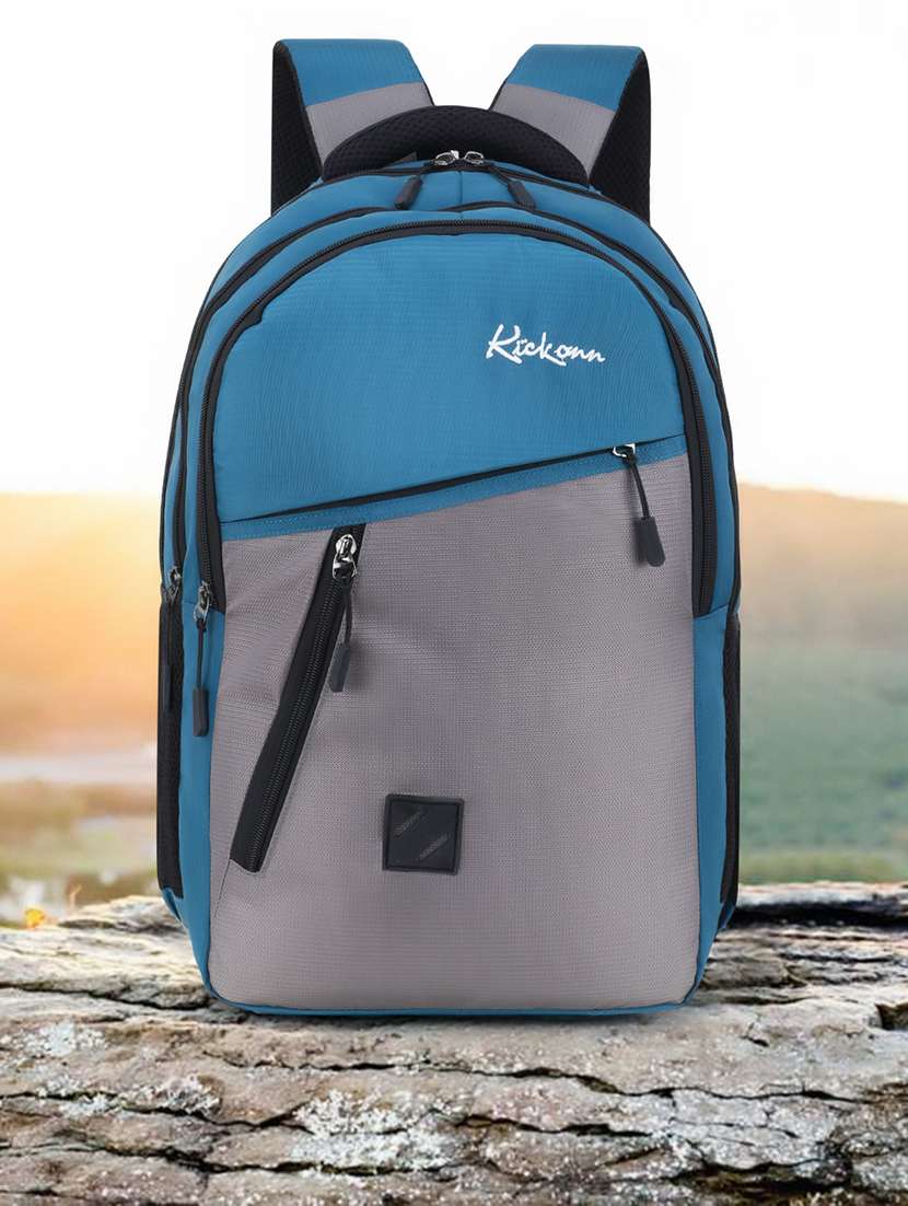 men color block laptop backpack