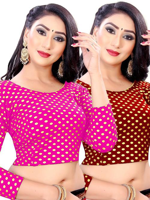 combo pack of 2 three quarter sleeves blouse - 21302465 - Standard Image - 0