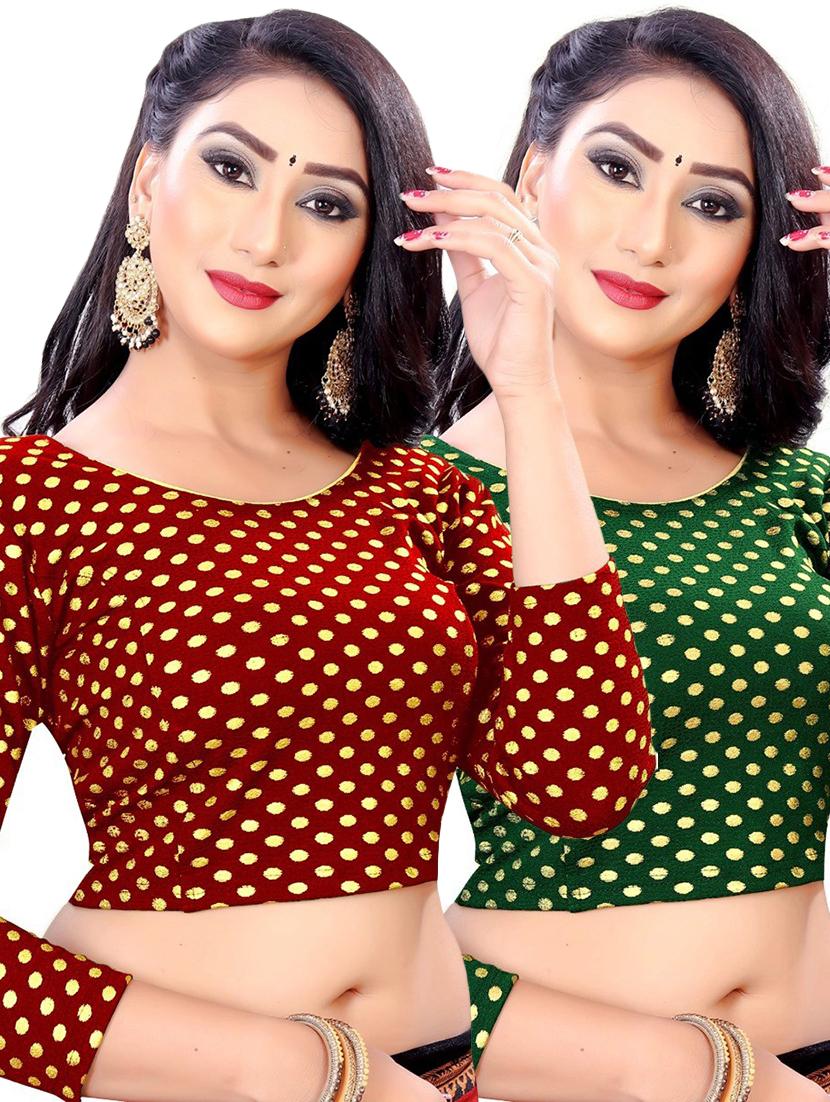 combo pack of 2 three quarter sleeves blouse - 21302471 -  Zoom Image - 0