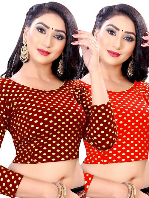 pack of 2 multi colored combo blouse - 21302476 - Standard Image - 0