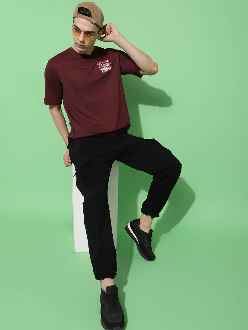 men back print oversized short sleeves t-shirt - 21303649 -  Standard Image - 3