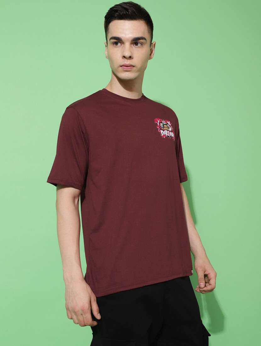 men back print oversized short sleeves t-shirt - 21303649 -  Standard Image - 5