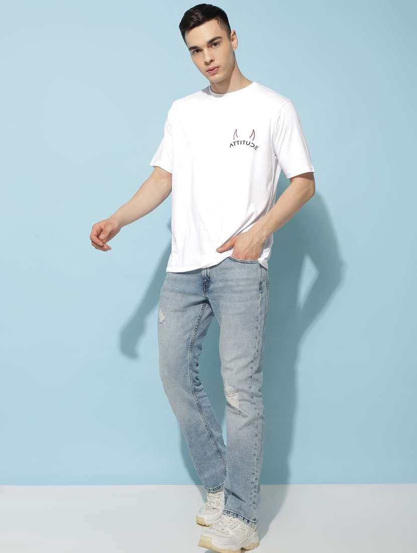 men back print oversized short sleeves t-shirt - 21303650 - Standard Image - 3