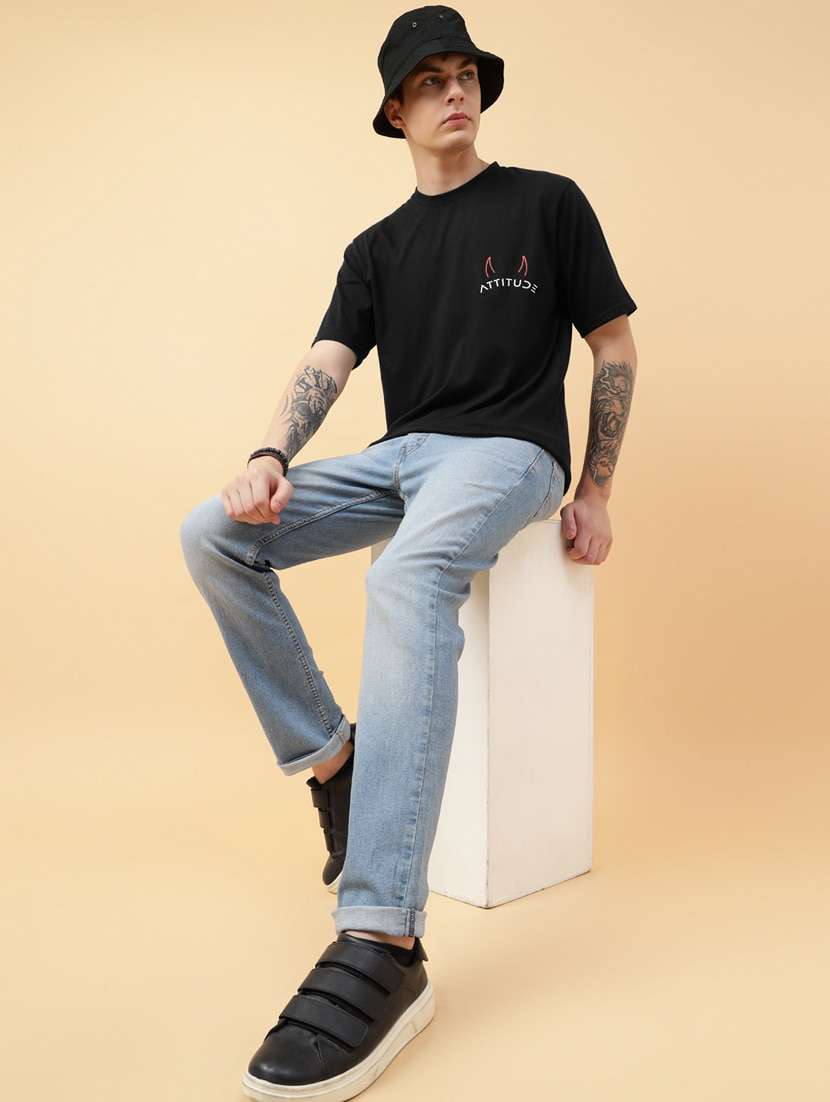 men back print oversized short sleeves t-shirt - 21303658 - Standard Image - 3