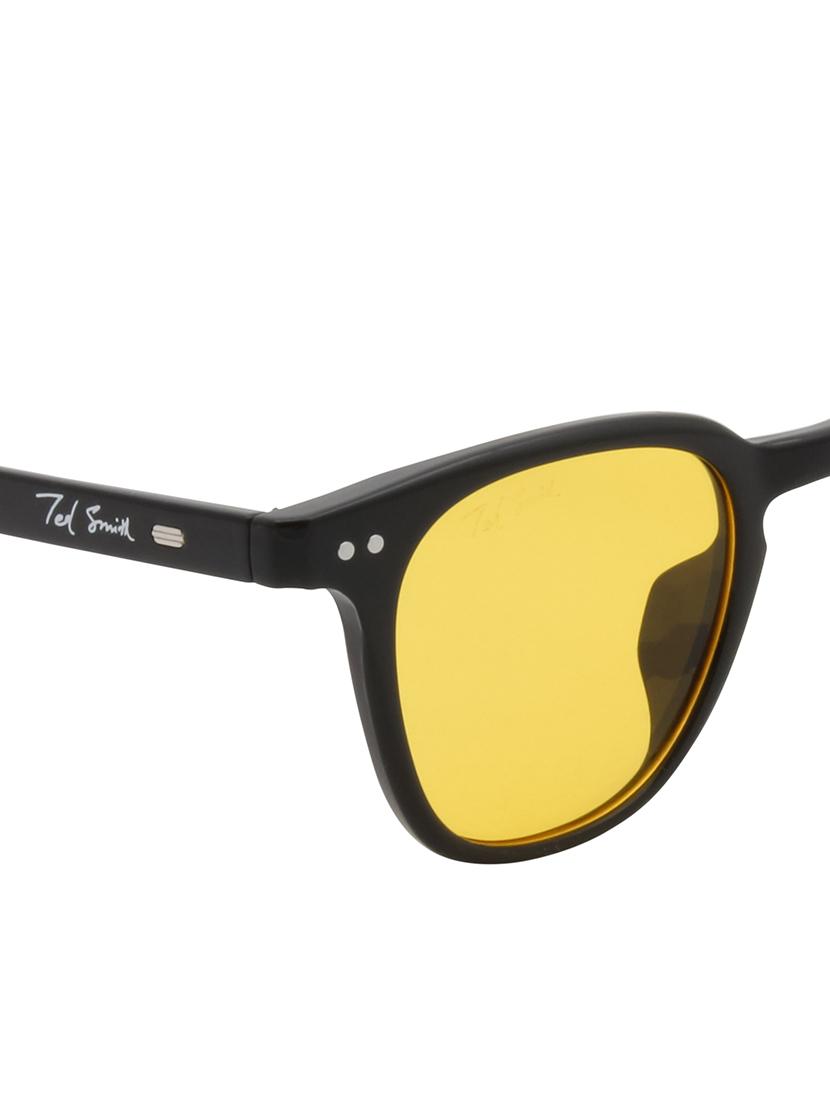ted smith yellow wayfarer sunglasses for men women | half rim & acetate frame | small to medium face ( 52-18-145 ) - 21303729 - Standard Image - 3