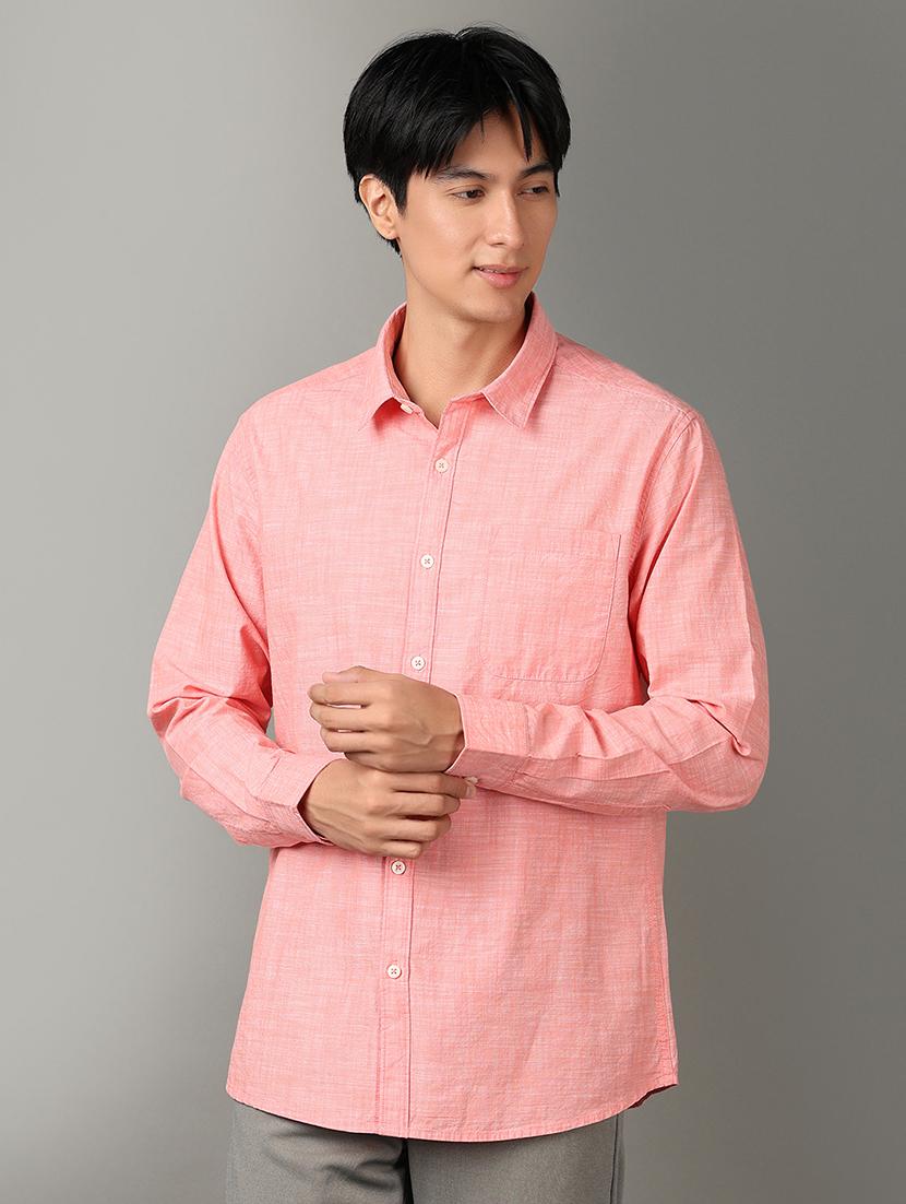 men long sleeves solid casual shirt - 21303764 -  Zoom Image - 0
