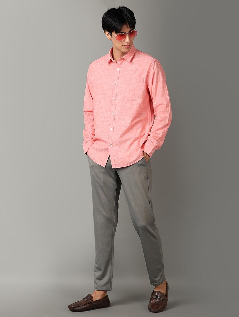 men long sleeves solid casual shirt - 21303764 - Standard Image - 5