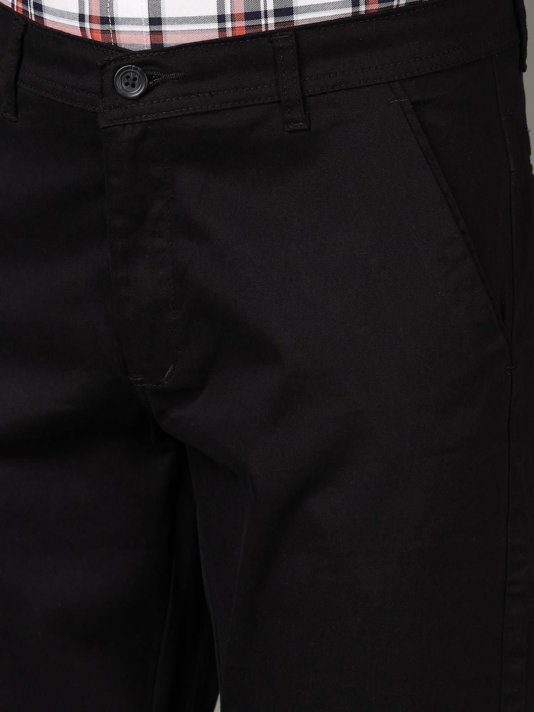 men mid rise solid flat front casual trouser - 21303807 - Standard Image - 5