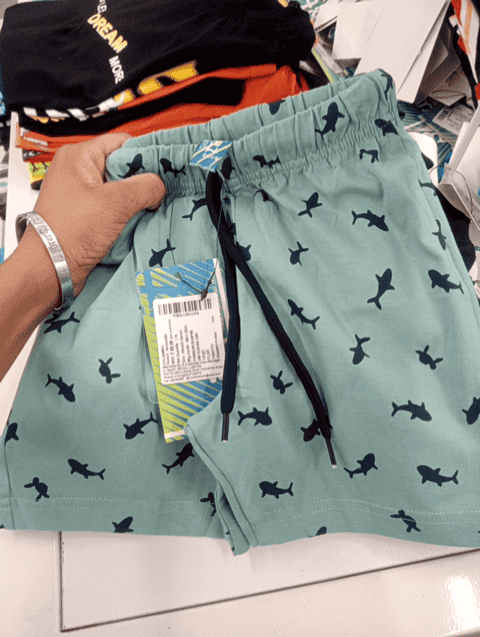 olive cotton single jersey shorts & three fourth - 21303845 - Standard Image - 0