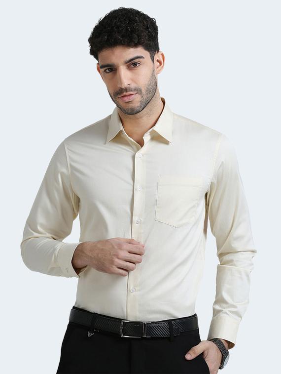 men long sleeved solid formal shirt - 21304047 - Zoom Image - 0