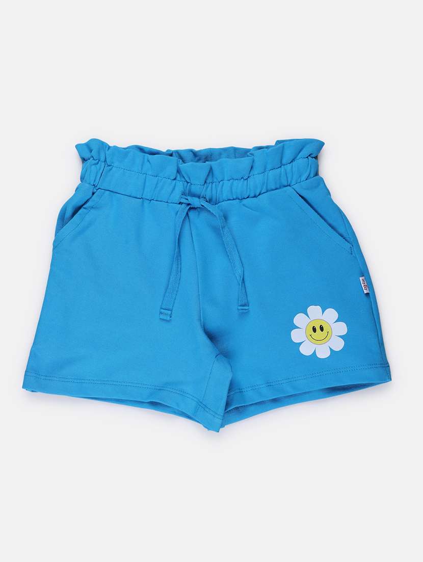 kids blue cotton shorts 