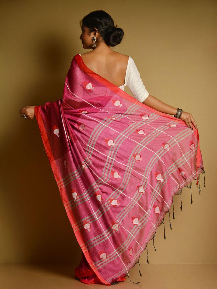 women self design handloom saree - 21304147 - Standard Image - 3