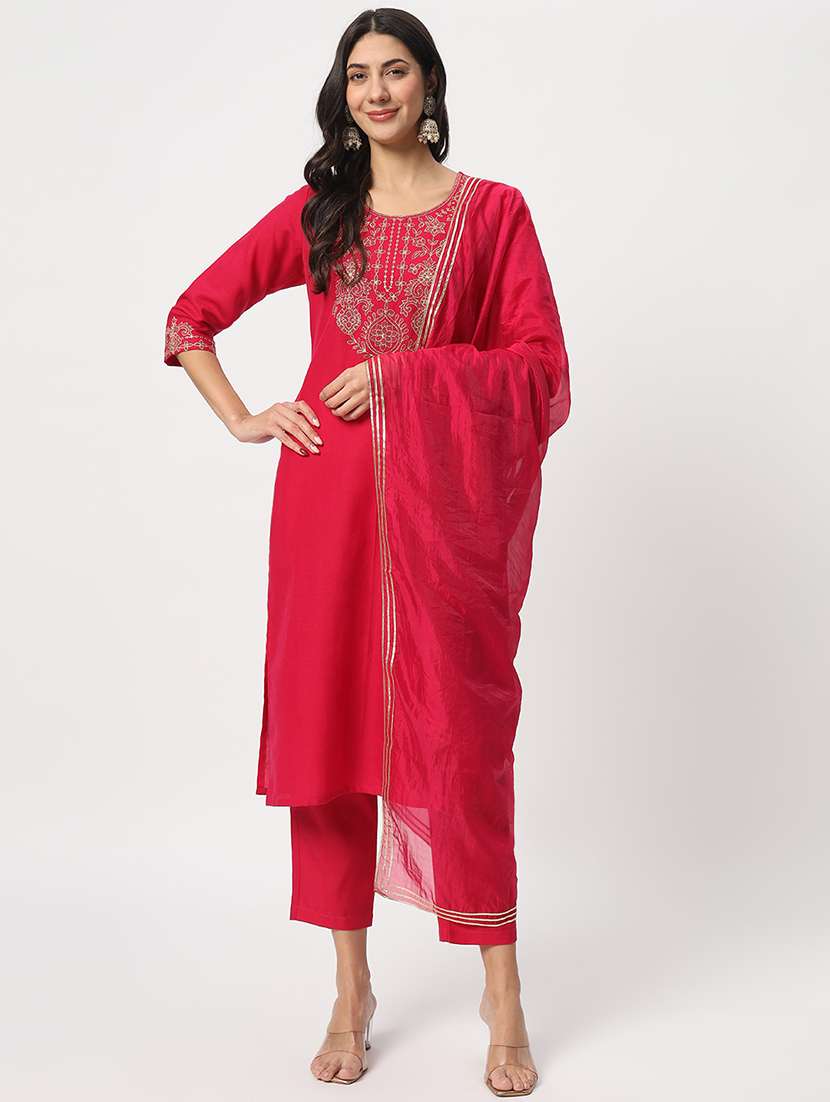 women kurta pant set with dupatta