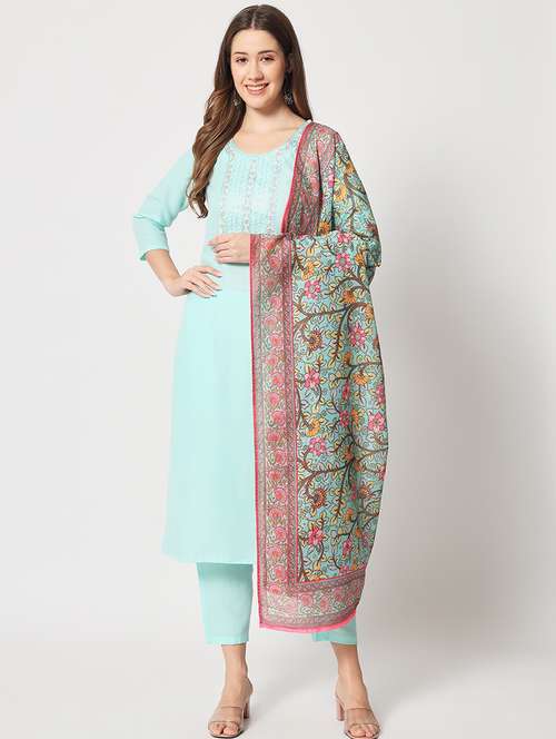 women kurta pant set with dupatta - 21304182 -  Standard Image - 0