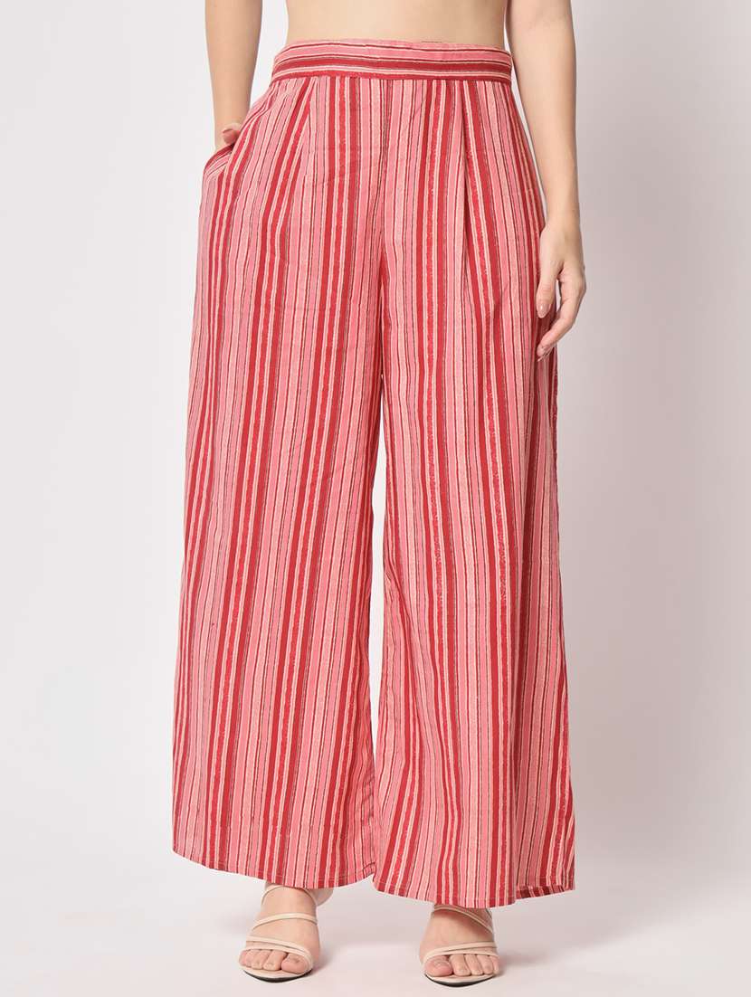 women v neck kurta palazzo set  - 21304198 -  Standard Image - 5