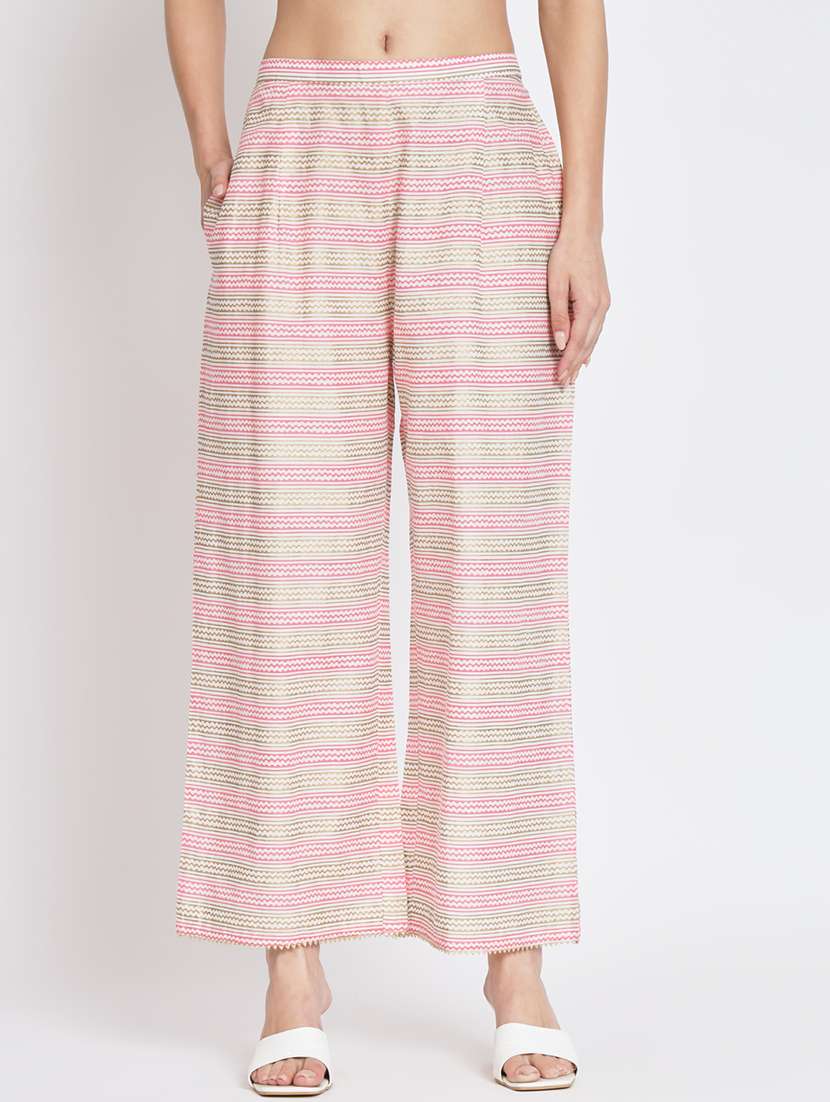 women three quarter sleeve kurta palazzo with dupatta set - 21304227 -  Standard Image - 5