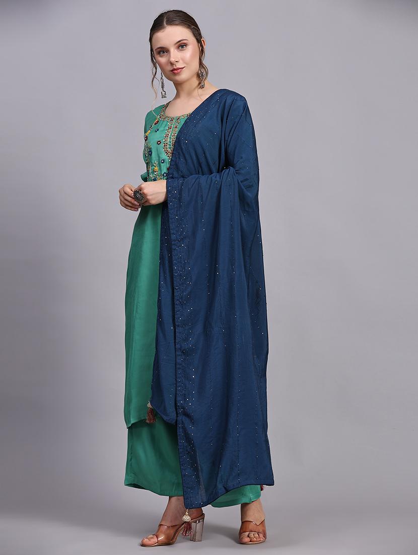 women kurta palazzo set wit dupatta - 21304233 - Standard Image - 3