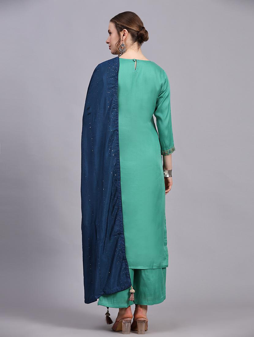 women kurta palazzo set wit dupatta - 21304233 - Standard Image - 5