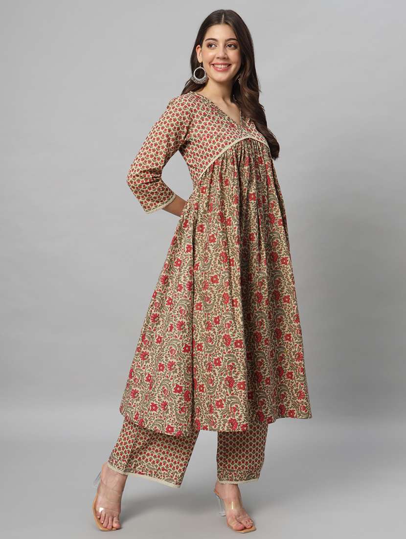 women kurta palazzo set wit dupatta - 21304260 -  Standard Image - 3