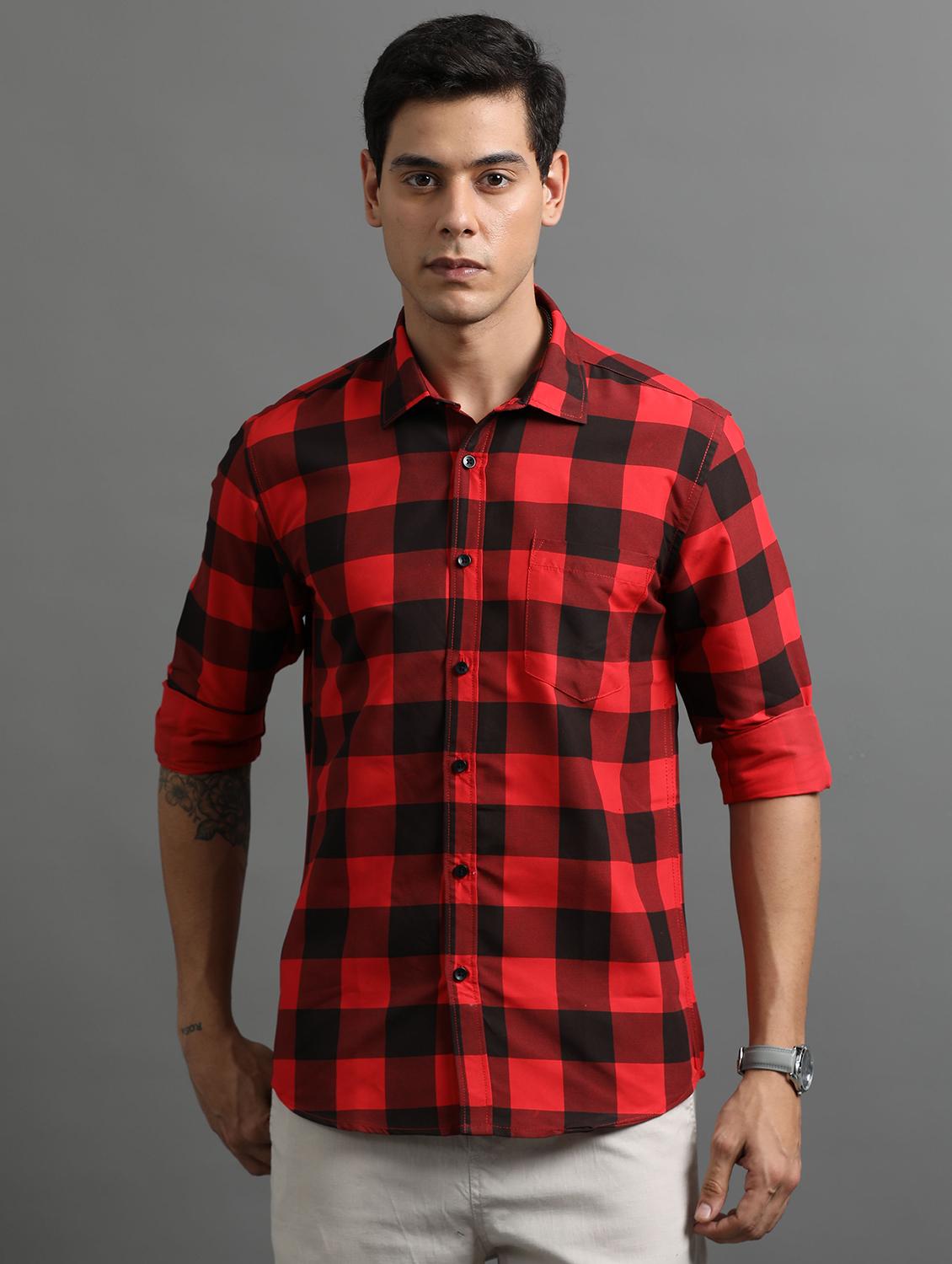 men checkered cotton casual shirt - 21305492 - Zoom Image - 0