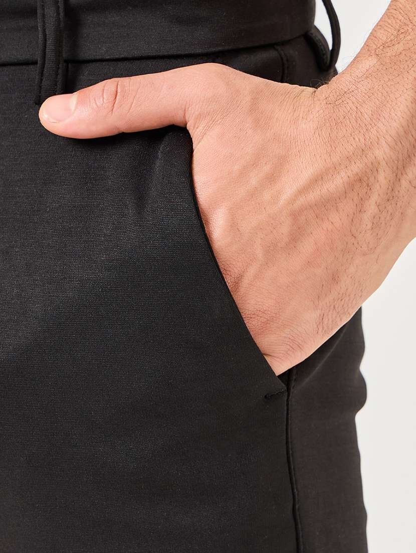 men black solid cargo - 21307616 -  Standard Image - 3