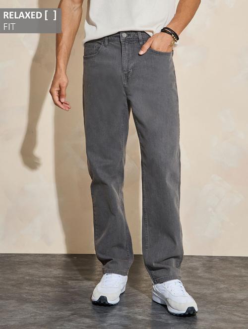 men solid mid rise straight fit jean - 21307625 - Standard Image - 0