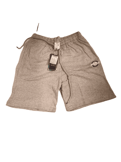 grey melange poly cotton single jersey short - 21307741 - Standard Image - 0