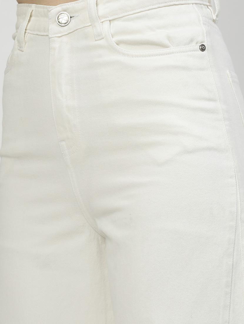 women solid high rise wide leg jean - 21307988 - Standard Image - 5