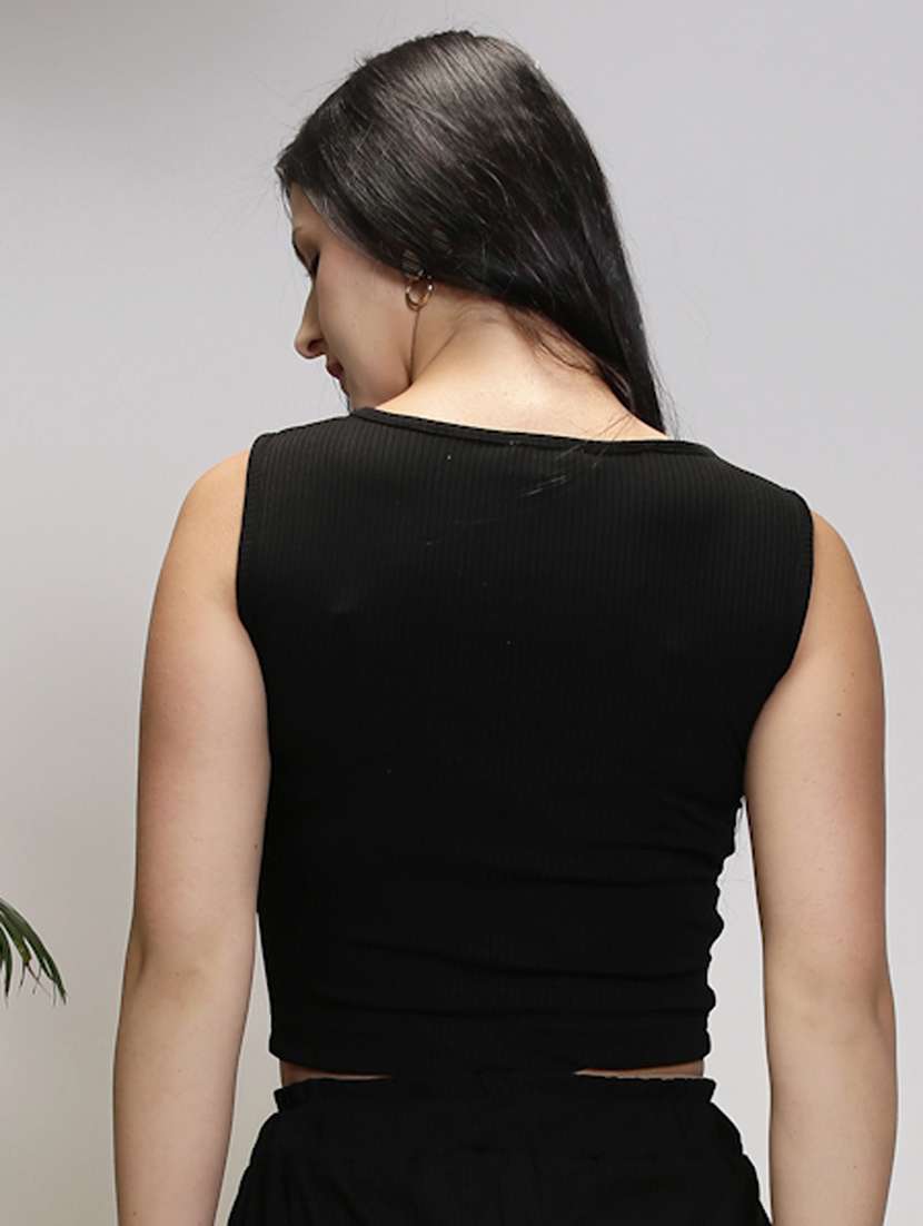women pack of 2 solid sleeveless crop top - 21308021 -  Standard Image - 3