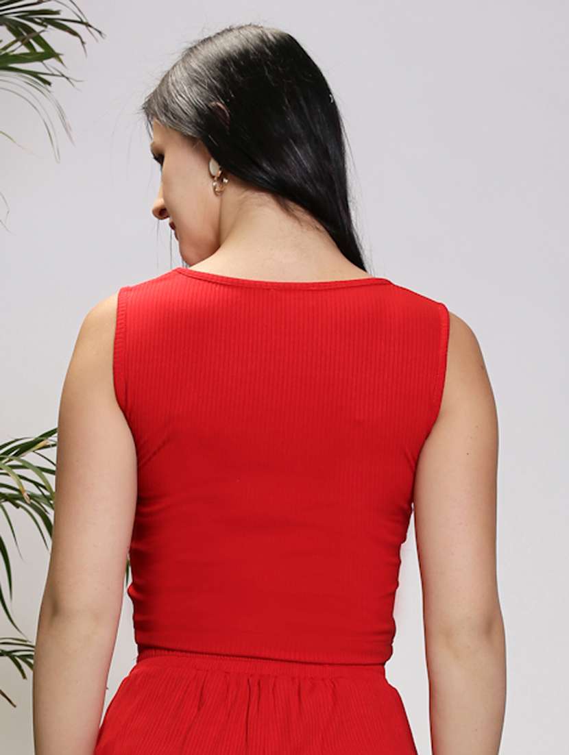 women pack of 2 solid sleeveless crop top - 21308024 -  Standard Image - 5