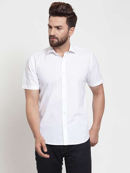 white cotton casual shirt - 21308093 -  Standard Image - 0
