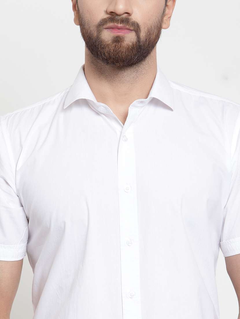white cotton casual shirt - 21308093 -  Standard Image - 5