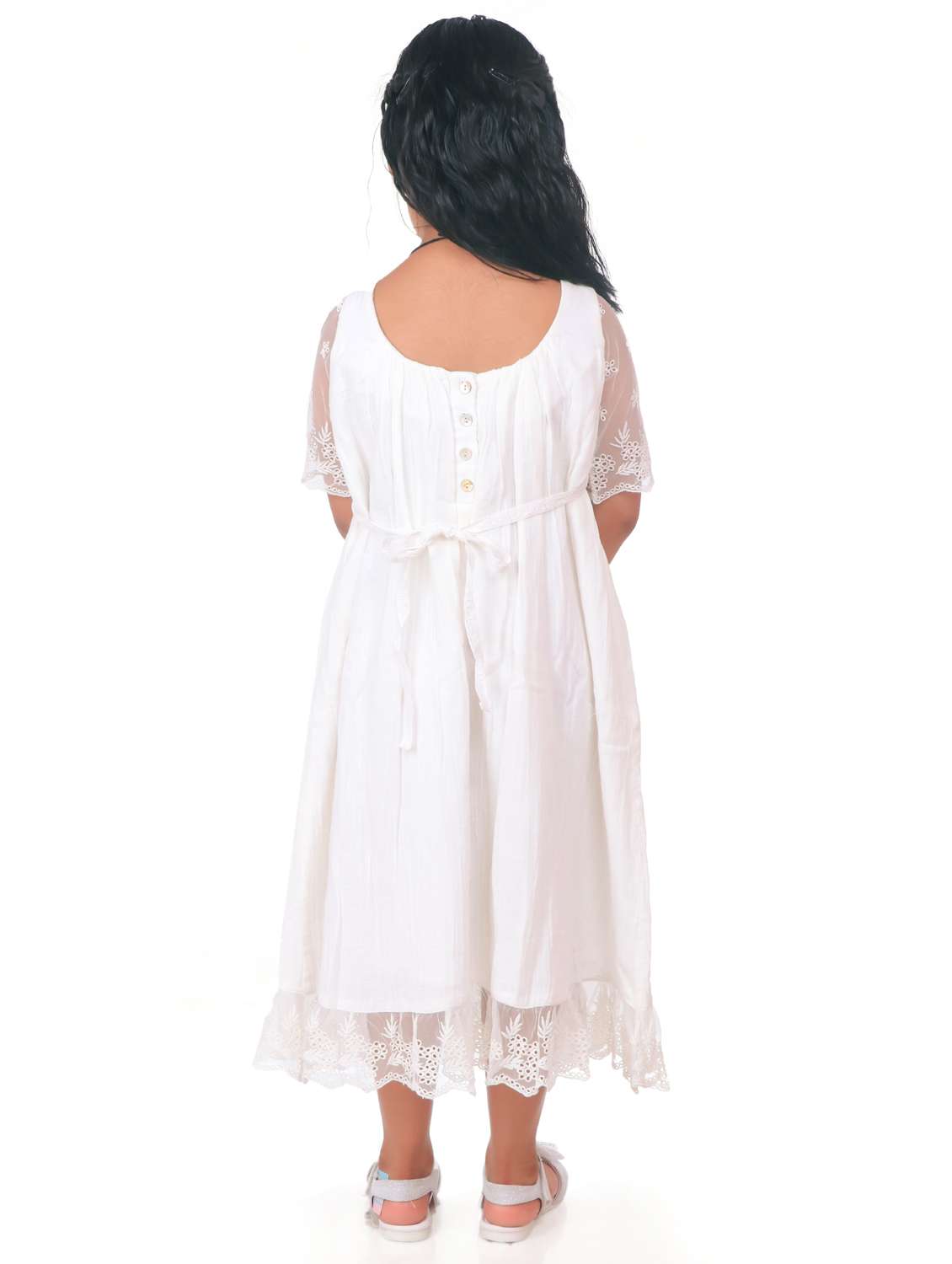 white cotton frock - 21308256 -  Standard Image - 3