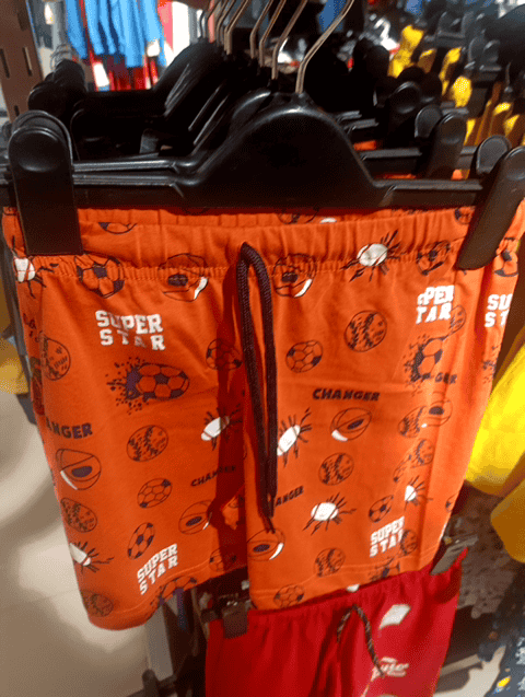 orange cotton single jersey shorts & three fourth - 21308411 - Standard Image - 0