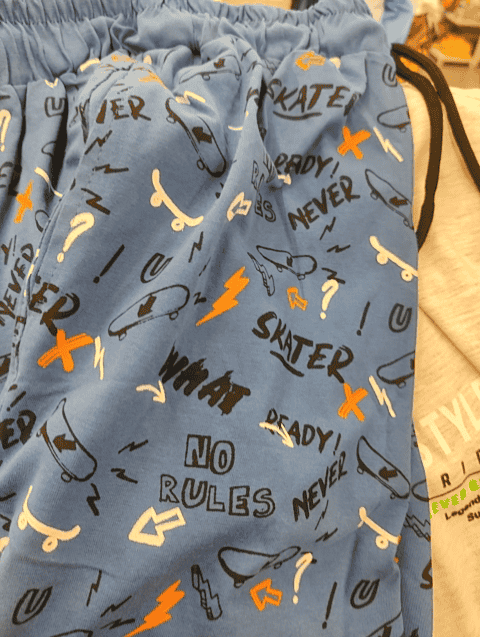teal cotton single jersey shorts & three fourth - 21308428 - Zoom Image - 0